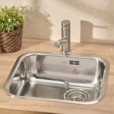 reginox r18 4035 (r) okg enkele keukenspoelbak rvs gepolijst opbouw 1