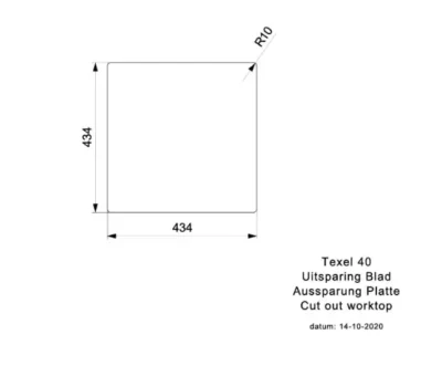 reginox texel 40 x 40 pure black r34651 enkele keukenspoelbak graniet vlakbouw 5