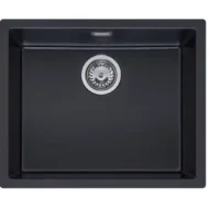 reginox texel 50 x 40 pure black r34668 enkele keukenspoelbak graniet vlakbouw 1