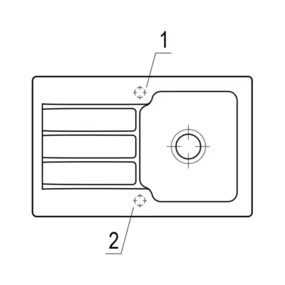 villeroy boch architectura 45 keukenspoelbak keramiek opbouw creme excenter 4