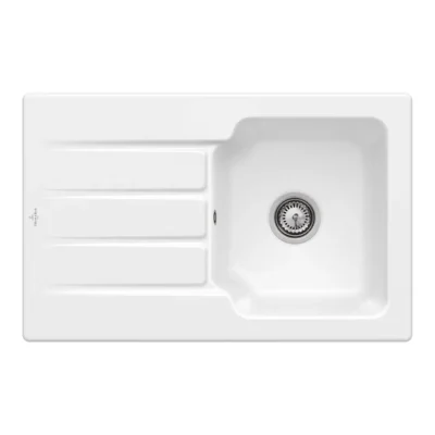 villeroy boch architectura 45 keukenspoelbak keramiek opbouw sneeuw wit 2