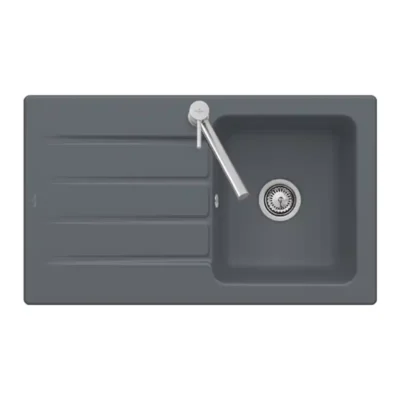 villeroy boch architectura 50 keukenspoelbak keramiek graphit omkeerbaar opbouw 1