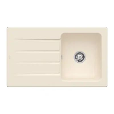 villeroy boch architectura 50 keukenspoelbak keramiek ivory omkeerbaar opbouw 1