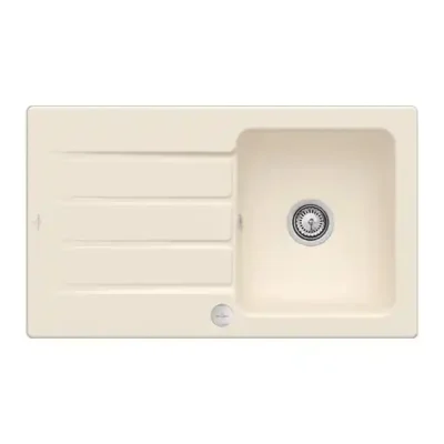 villeroy boch architectura 50 keukenspoelbak keramiek opbouw ivory excenter 1