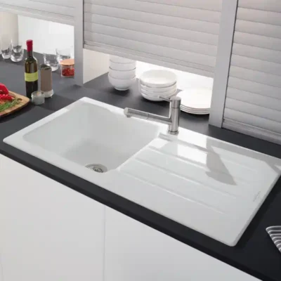 villeroy boch architectura 60 keukenspoelbak keramiek fossil omkeerbaar opbouw 2