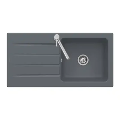 villeroy boch architectura 60 keukenspoelbak keramiek graphit omkeerbaar opbouw 1