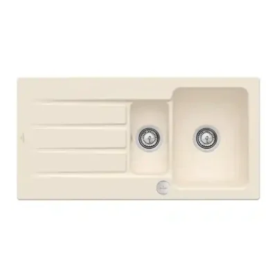 villeroy boch architectura 60 xr keukenspoelbak keramiek opbouw ivory excenter 1