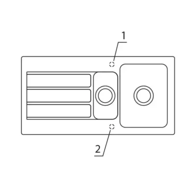 villeroy boch architectura 60 xr keukenspoelbak keramiek opbouw sneeuw wit excenter 7