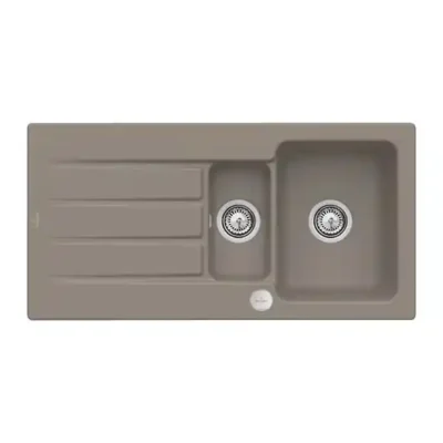 villeroy boch architectura 60 xr keukenspoelbak keramiek opbouw timber excenter 1