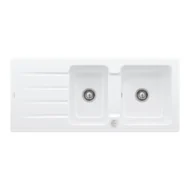 villeroy boch architectura 80 keukenspoelbak keramiek opbouw sneeuw wit excenter 1