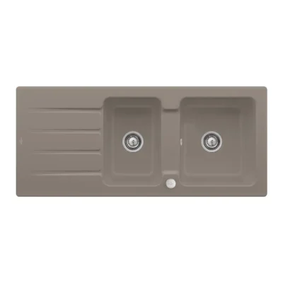 villeroy boch architectura 80 keukenspoelbak keramiek opbouw timber excenter 1