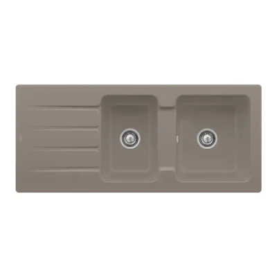 villeroy boch architectura 80 keukenspoelbak keramiek opbouw timber 2