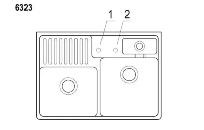 villeroy boch dubbele keukenspoelbak keramiek creme opbouw 4
