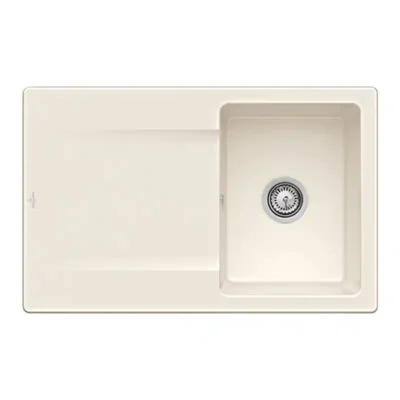 villeroy boch siluet 45 flat keukenspoelbak keramiek creme omkeerbaar vlakbouw 1