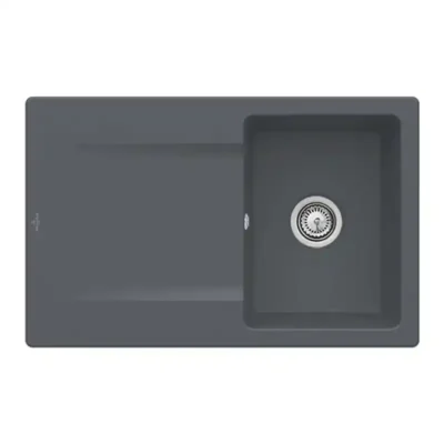 villeroy boch siluet 45 flat keukenspoelbak keramiek graphit omkeerbaar vlakbouw 1