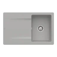 villeroy boch siluet 45 flat keukenspoelbak keramiek vlakbouw fossil excenter 1