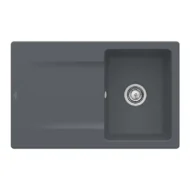 villeroy boch siluet 45 flat keukenspoelbak keramiek vlakbouw grafiet excenter 1