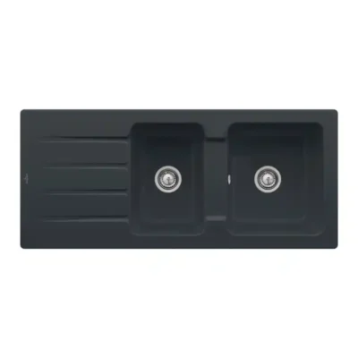 villeroy boch siluet 50 flat keukenspoelbak keramiek graphit omkeerbaar vlakbouw 4