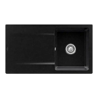 villeroy boch siluet 50 flat keukenspoelbak keramiek vlakbouw chromit excenter 1