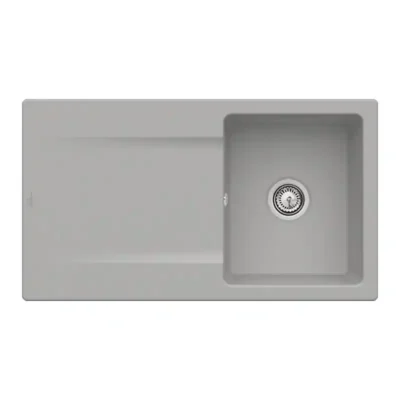villeroy boch siluet 50 flat keukenspoelbak keramiek vlakbouw fossil excenter 1