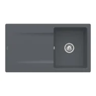 villeroy boch siluet 50 flat keukenspoelbak keramiek vlakbouw grafiet excenter 1