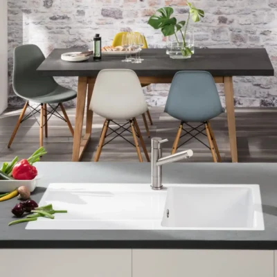 villeroy boch siluet 50 flat keukenspoelbak keramiek vlakbouw steen wit 4