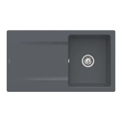 villeroy boch siluet 50 keukenspoelbak keramiek graphit omkeerbaar opbouw 1