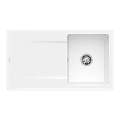 villeroy boch siluet 50 keukenspoelbak keramiek opbouw sneeuw wit 2