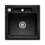 villeroy boch siluet 50 s flat keukenspoelbak keramiek vlakbouw chromit excenter 1