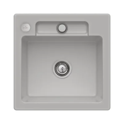 villeroy boch siluet 50 s flat keukenspoelbak keramiek vlakbouw fossil excenter 1