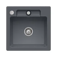 villeroy boch siluet 50 s flat keukenspoelbak keramiek vlakbouw grafiet excenter 1