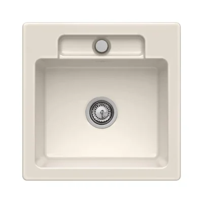 villeroy boch siluet 50 s keukenspoelbak keramiek opbouw creme 2