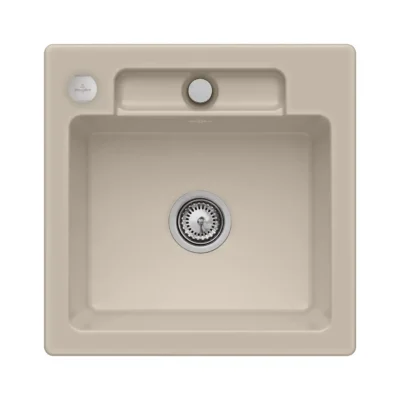 villeroy boch siluet 50 s keukenspoelbak keramiek opbouw mandel excenter 1