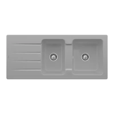 villeroy boch siluet 60 flat keukenspoelbak keramiek ivory omkeerbaar vlakbouw 4