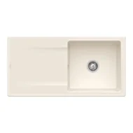 villeroy boch siluet 60 keukenspoelbak keramiek opbouw creme excenter 1