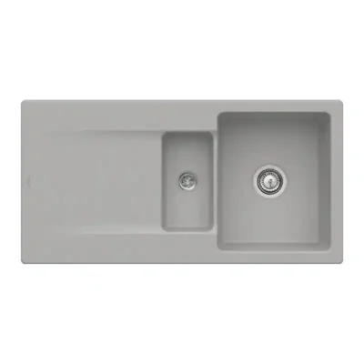 villeroy boch siluet 60 r flat keukenspoelbak keramiek vlakbouw fossil excenter 1