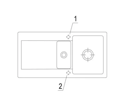 villeroy boch siluet 60 r keukenspoelbak keramiek wit omkeerbaar opbouw 5