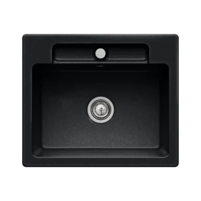 villeroy boch siluet 60 s flat keukenspoelbak keramiek vlakbouw chromit 1