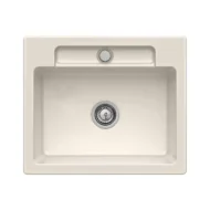 villeroy boch siluet 60 s flat keukenspoelbak keramiek vlakbouw creme 1