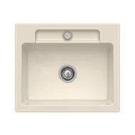 villeroy boch siluet 60 s flat keukenspoelbak keramiek vlakbouw ivory 1