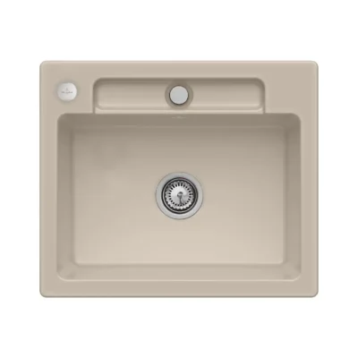 villeroy boch siluet 60 s keukenspoelbak keramiek opbouw mandel excenter 1