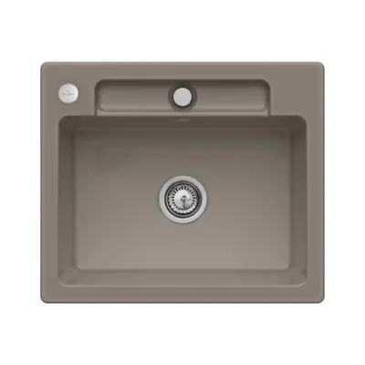 villeroy boch siluet 60 s keukenspoelbak keramiek opbouw timber excenter 1