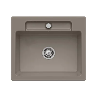 villeroy boch siluet 60 s keukenspoelbak keramiek opbouw timber 1