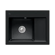 villeroy boch subway 45 compact keukenspoelbak keramiek opbouw chromit links 1