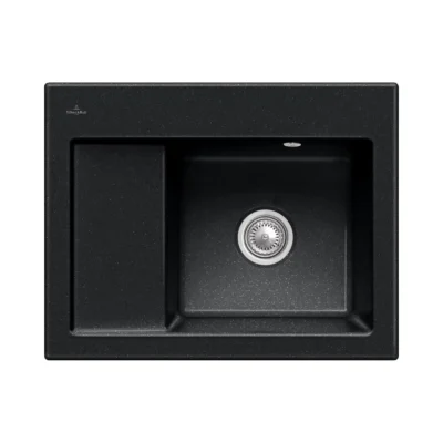 villeroy boch subway 45 compact keukenspoelbak keramiek opbouw chromit rechts 1