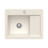 villeroy boch subway 45 compact keukenspoelbak keramiek opbouw creme links excenter 1