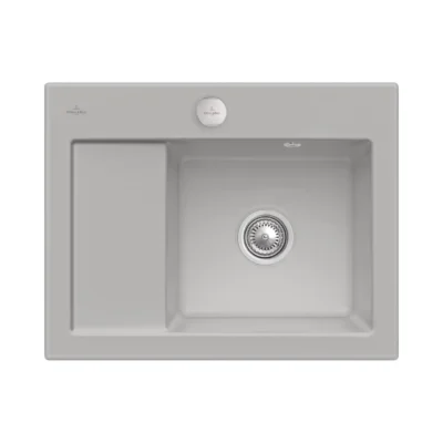 villeroy boch subway 45 compact keukenspoelbak keramiek opbouw fossil rechts excenter 1