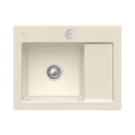 villeroy boch subway 45 compact keukenspoelbak keramiek opbouw ivory links excenter 1