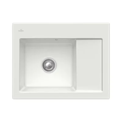 villeroy boch subway 45 compact keukenspoelbak keramiek opbouw licht grijs links 1