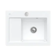 villeroy boch subway 45 compact keukenspoelbak keramiek opbouw sneeuw wit rechts excenter 1